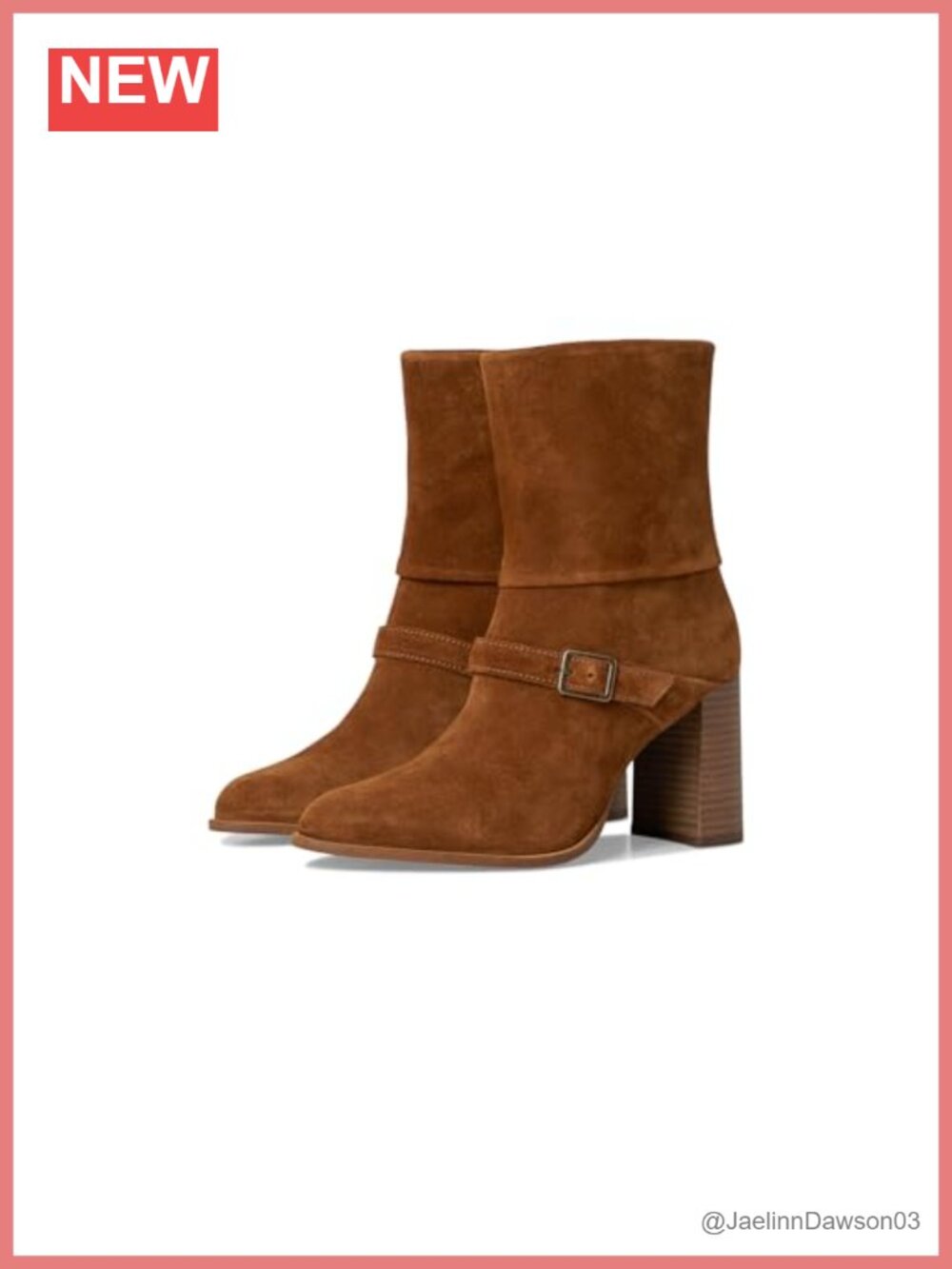Women's Ankle Bootie Suede Side Zip Block Heel Boots